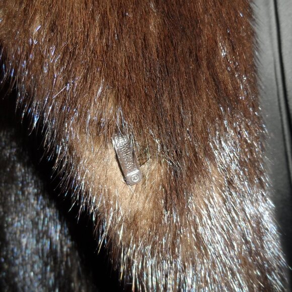 Classic Full Length Mink Coat-Dark Brown- size L/XL - Picture 5 of 16